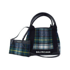 Balenciaga Navy Blue Cabas XS Bag